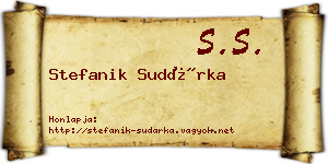 Stefanik Sudárka névjegykártya